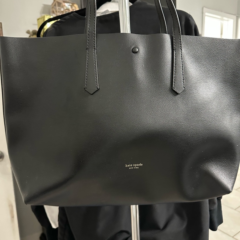 Kate Spade Black Leather Tote Bag